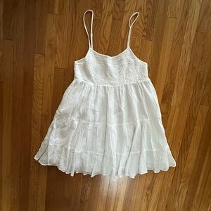 Zara White Casual cotton summer  Dress